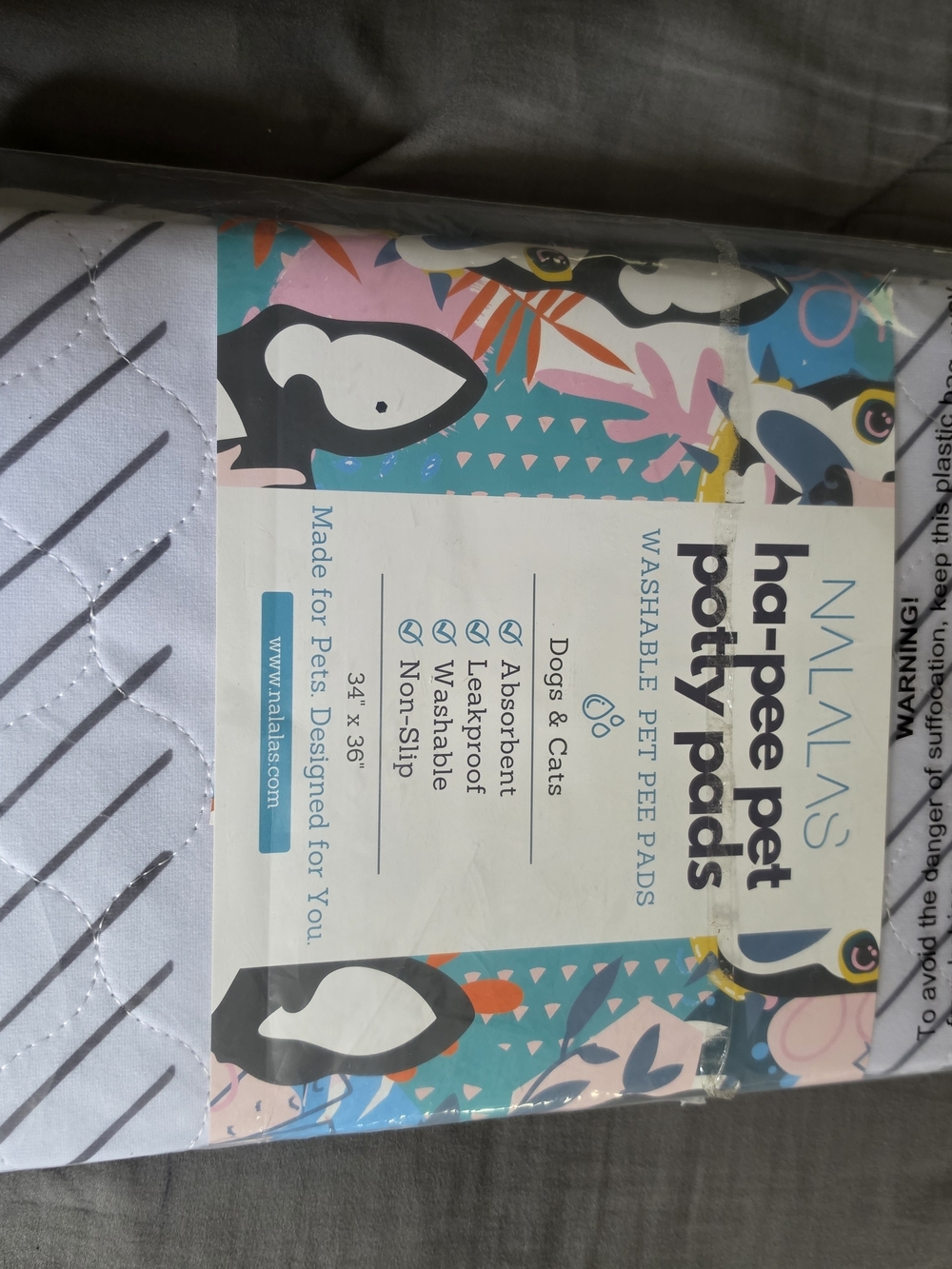 Alala Multicolor Floral & Penguin Pattern Pet Pad